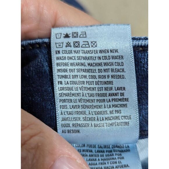 American Eagle Men's Blue Dark-Wash Mid-Rise Slim Fit Denim Jeans Size 30/32 - Picture 7 of 8